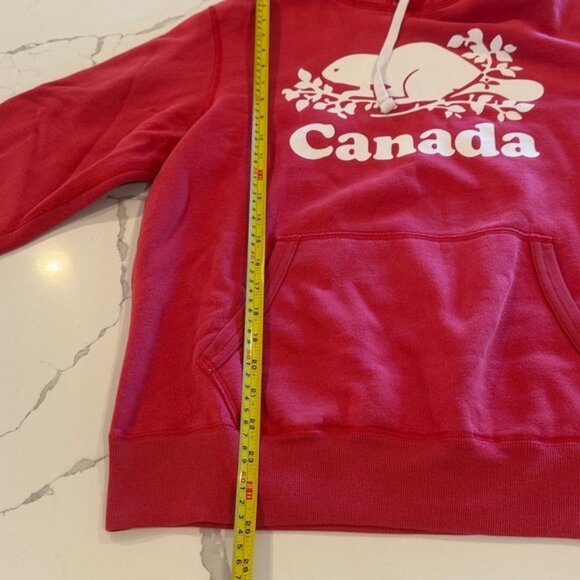 Roots Canada Red Hoodie with Beaver Logo - Picture 8 of 12